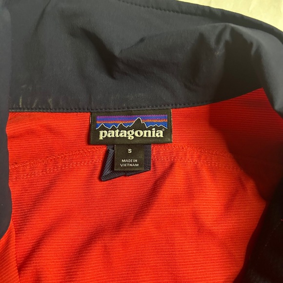 Patagonia Womens All Free Jacket Softshell Jacket Full Zip Red Blue Size S - Picture 2 of 7
